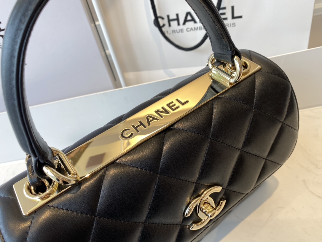 Ch@nel Trendy CC-Champagne Gold-25*17*12CM