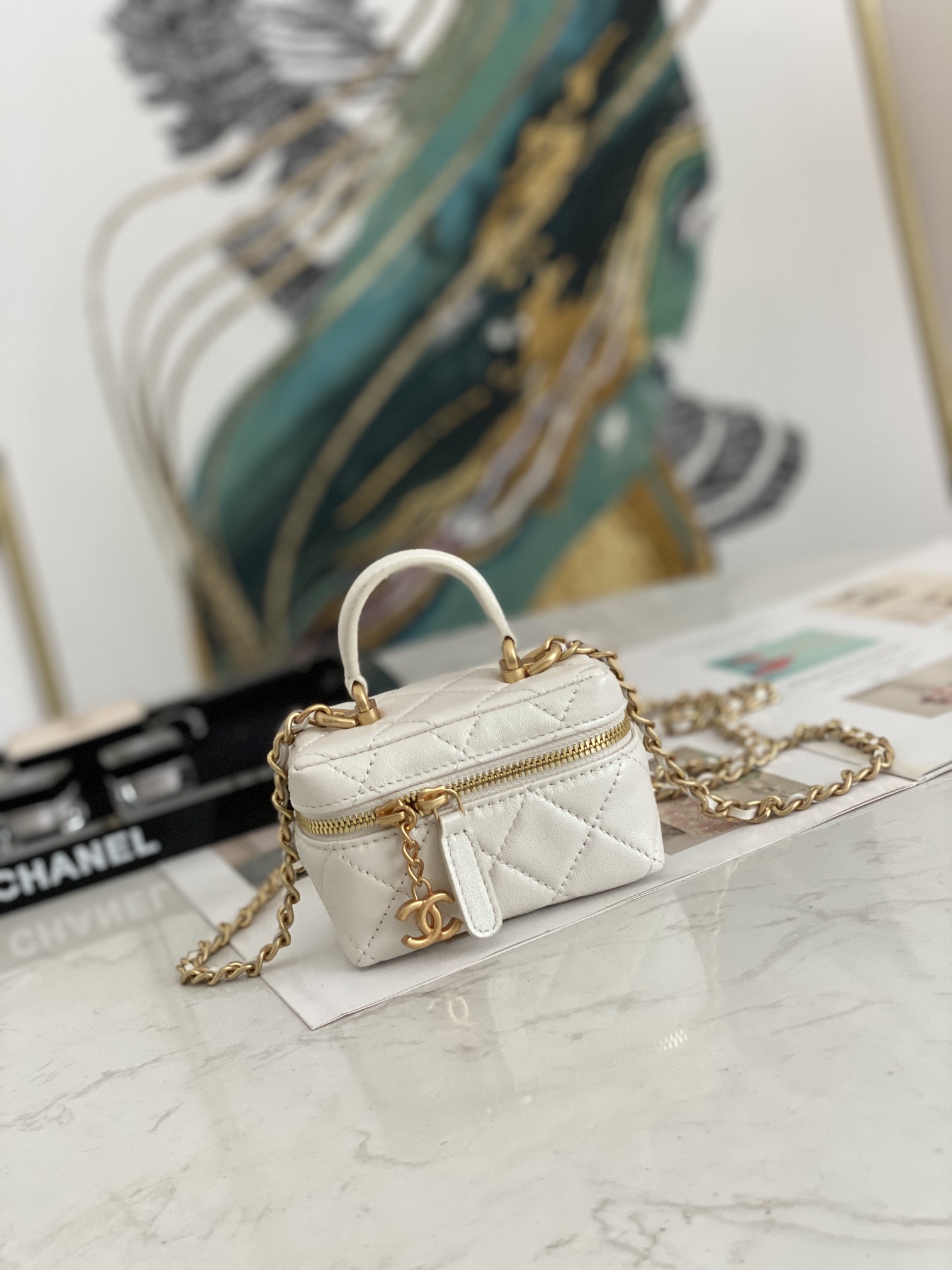 Ch@nel Vanity Bag-11.5x12x7CM