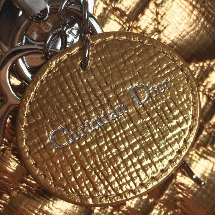 lady D*or bag-gold hardware-20*16.5*8cm