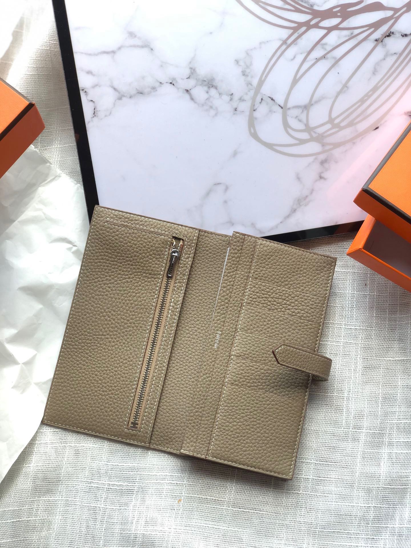H**mes wallet togo-17.5*2*9.5cm