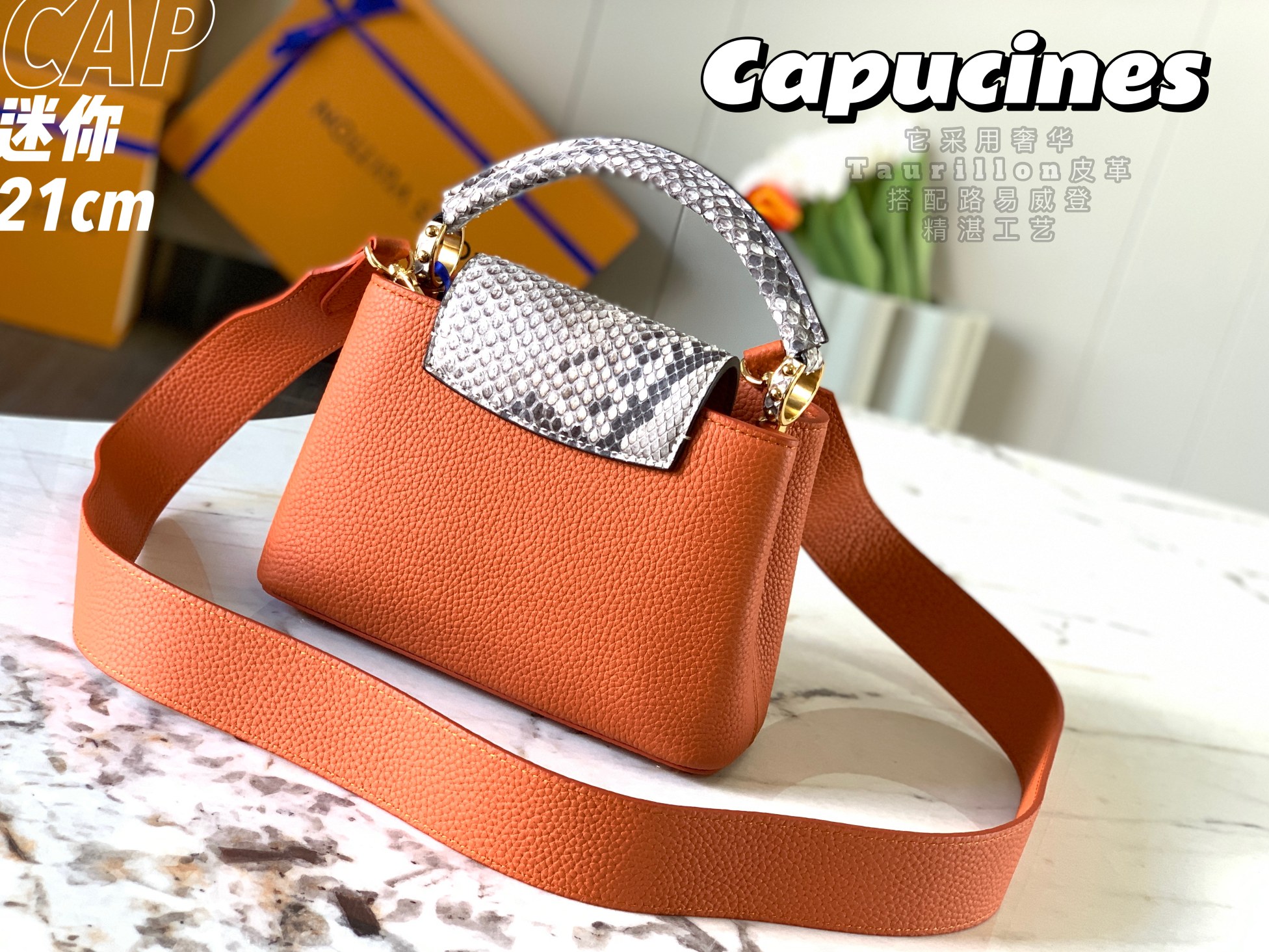 l0*is V*t0n mini capucines handlebag-21*14*8cm