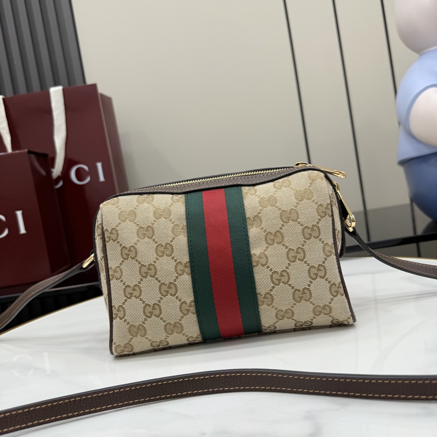 G*ucci Gvc*1 Horsebit Web Small Camera Bag -22*13.5*9CM