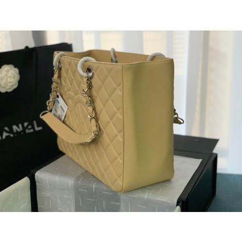 Ch@nel Grand Shopping Tote-Silver Hardware-34x24x12CM