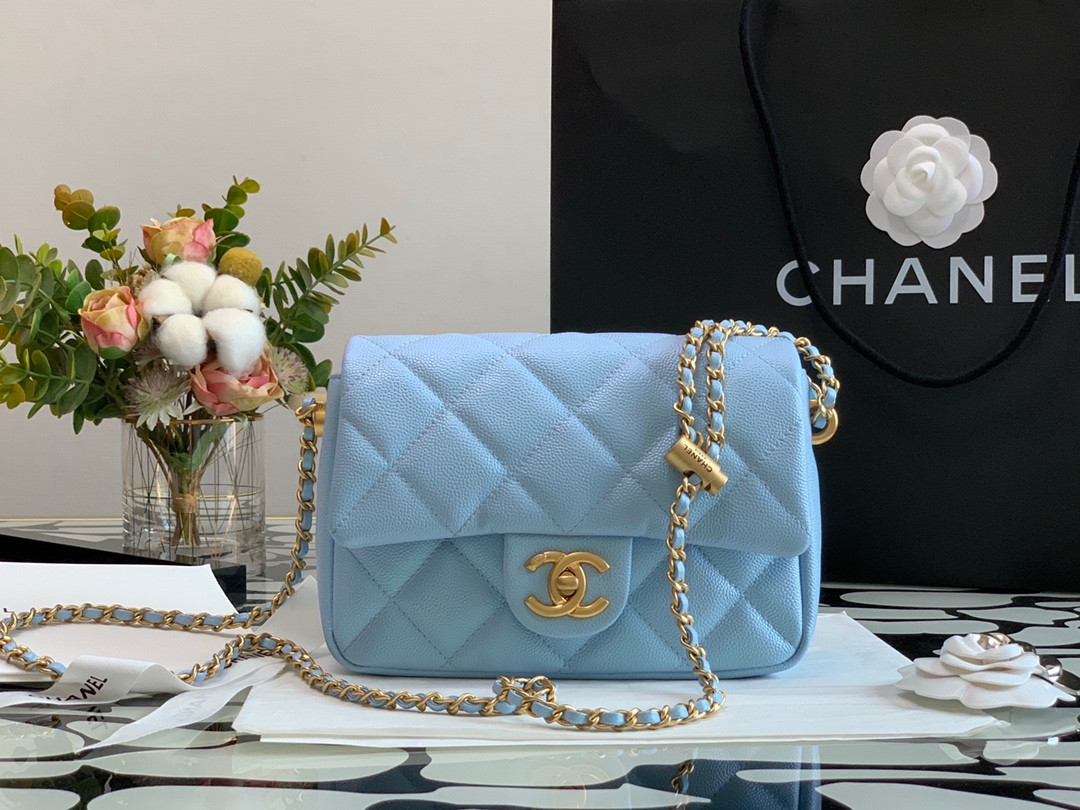 Ch@nel Flap Bag-13*19*6CM
