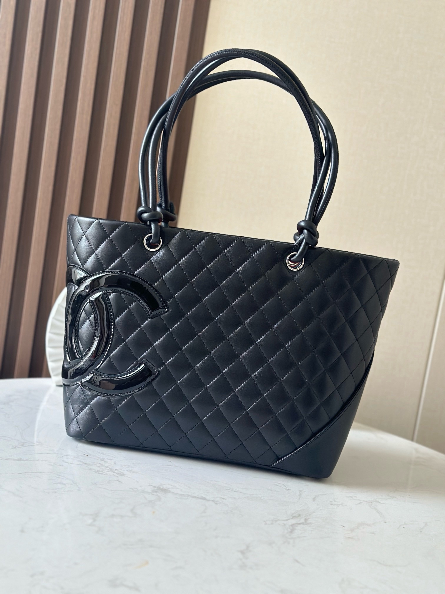 Ch@nel Cambon Line Coco Mark Large Tote Shoulder Bag -30*25*15CM