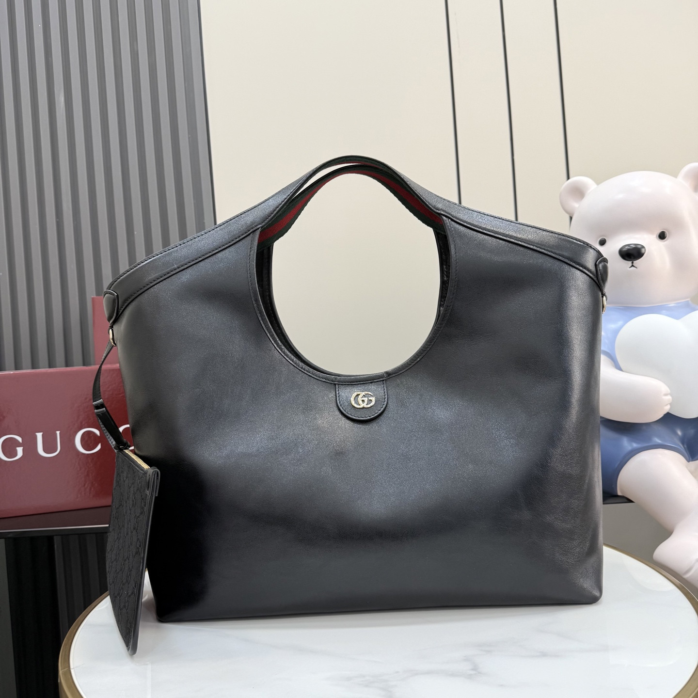 Gv*c*i Giglio Large Tote Bag Brown Leather-42*60*47CM