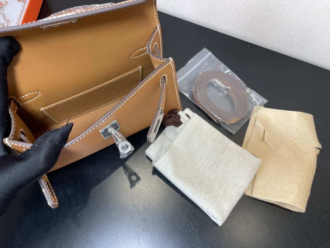 H**mes kelly-gold&silver hardware-19cm