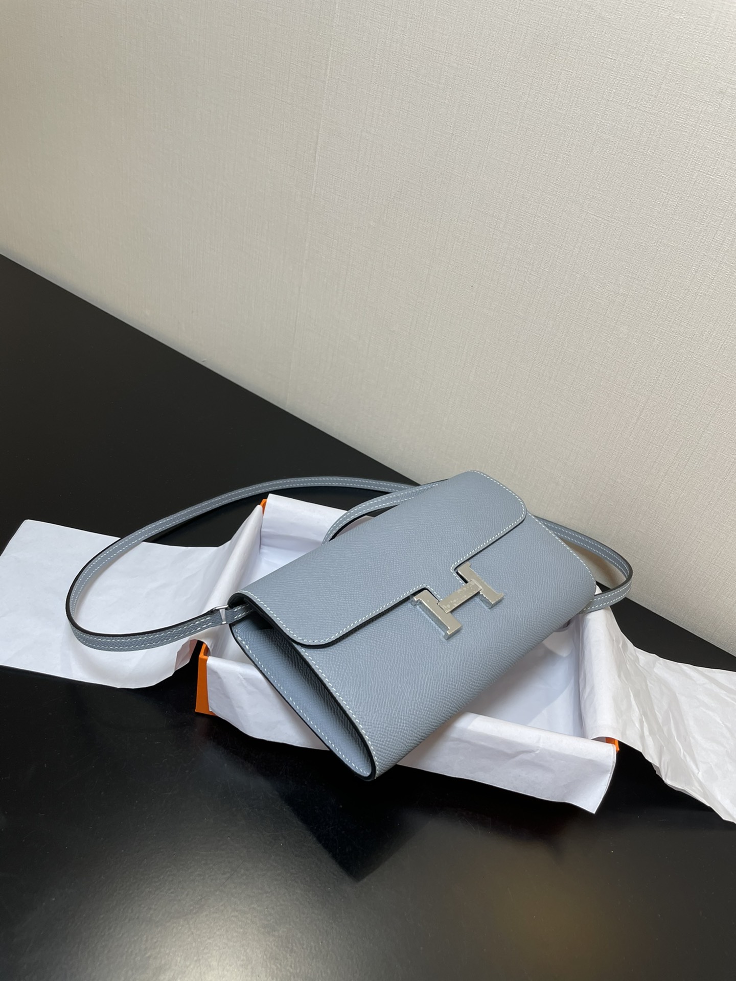 H**mes constance wallet on chain-epsom-20*13*2cm