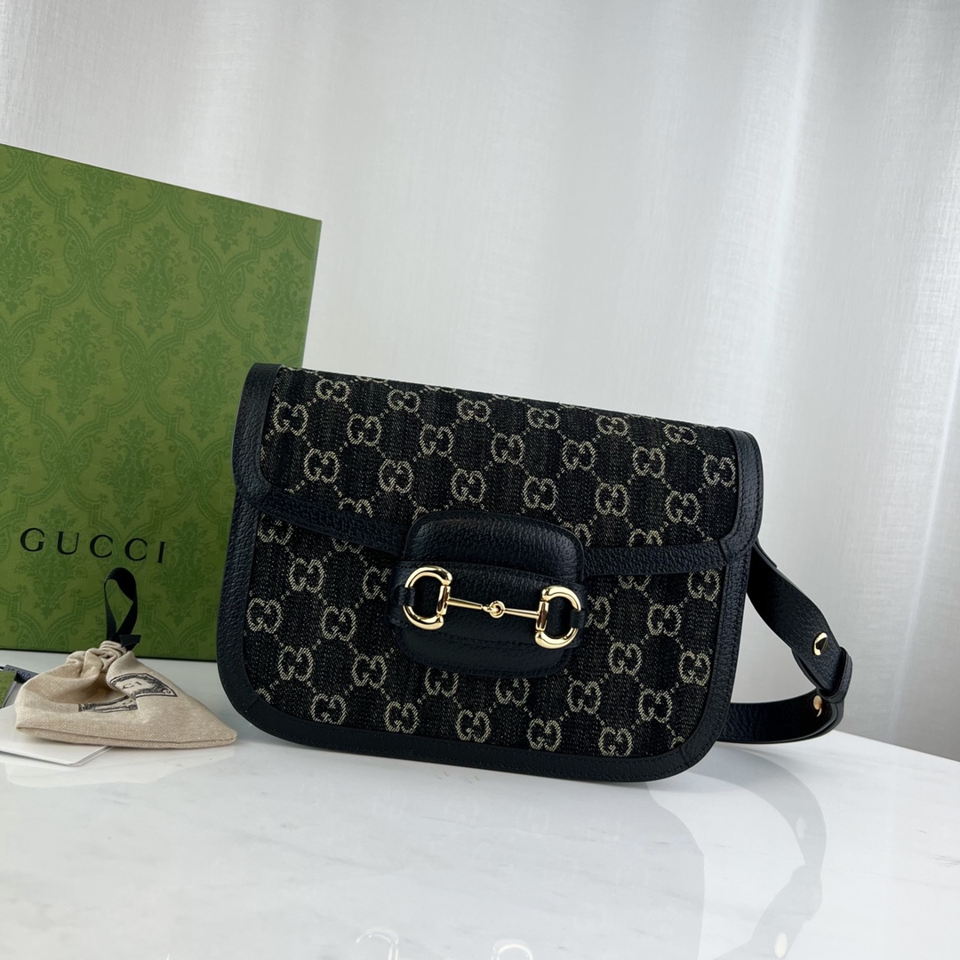 G*u*i 1955 horsebit shoulder bag-25*18*8cm