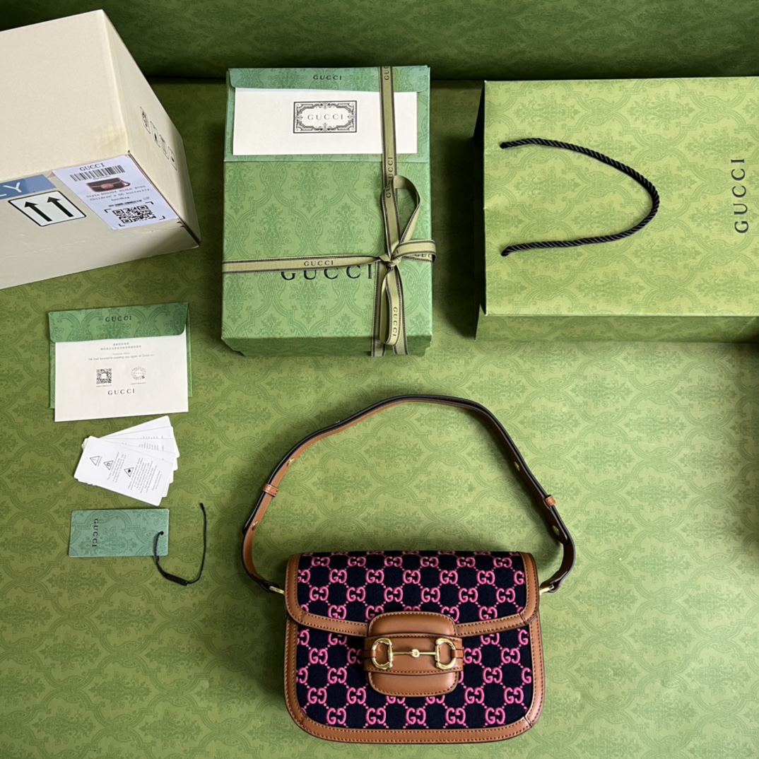 G*u*i 1955 horsebit shoulder bag-25*18*8cm