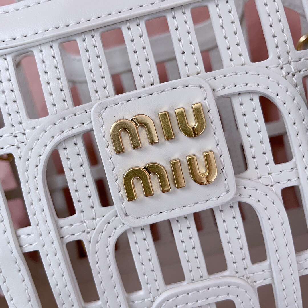 M1um1u leather basket-24*12.5*9cm