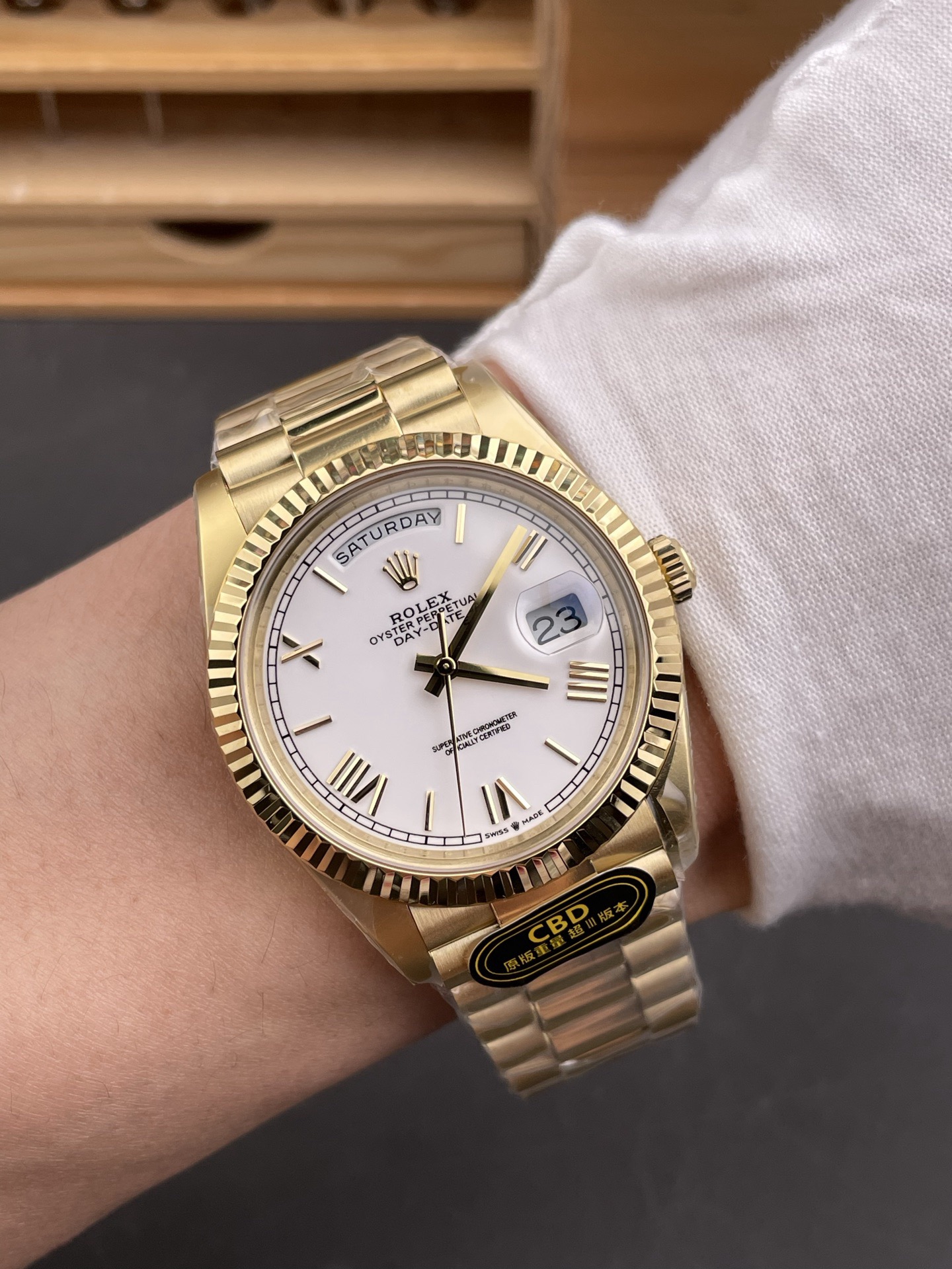 R01ex Day-Date 40 Watch Yellow Gold