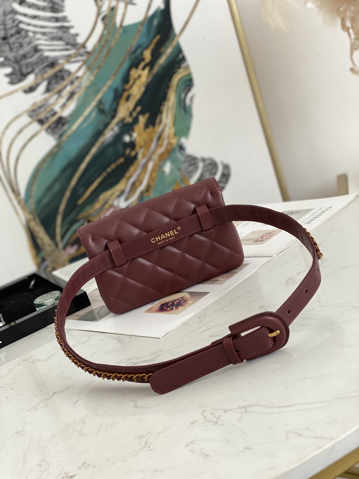 Ch@nel Waist Bag-18*3.5*12CM