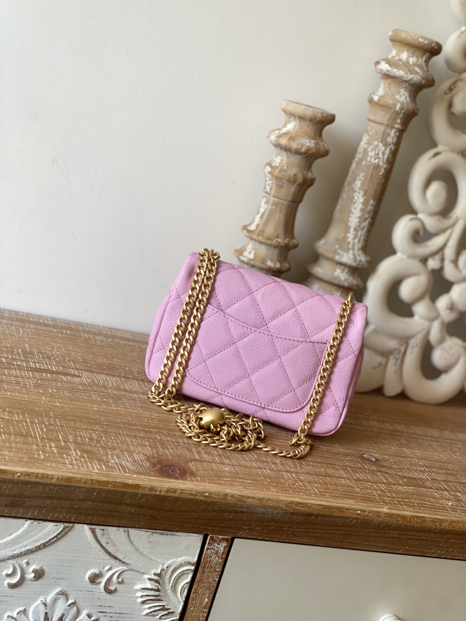 Ch@nel Flap Bag-12*19*8CM