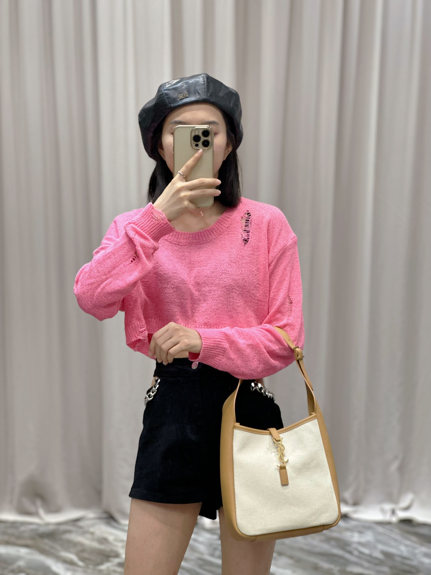 Y*L le5a7 vintage bag-23×22×8.5cm