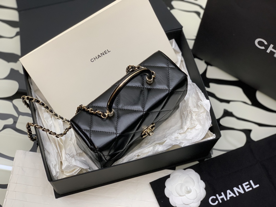 Ch@nel Vintage Box Bag-10.5*22*9CM