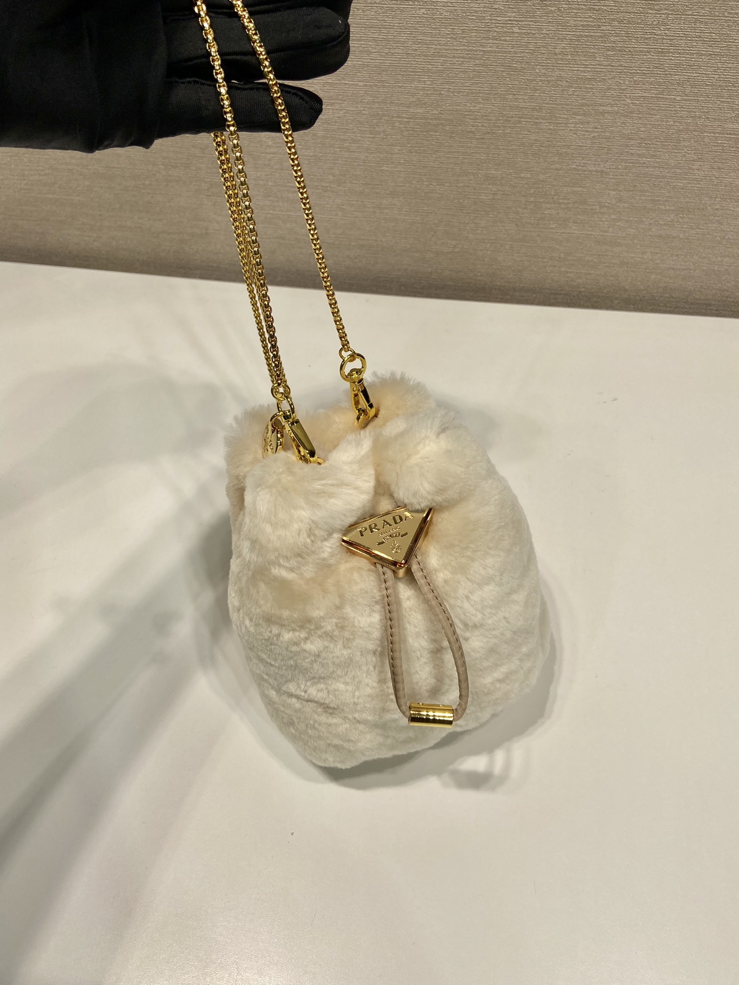 Pra*a woolen bucket 1nr016 bag-9*9.5*6cm