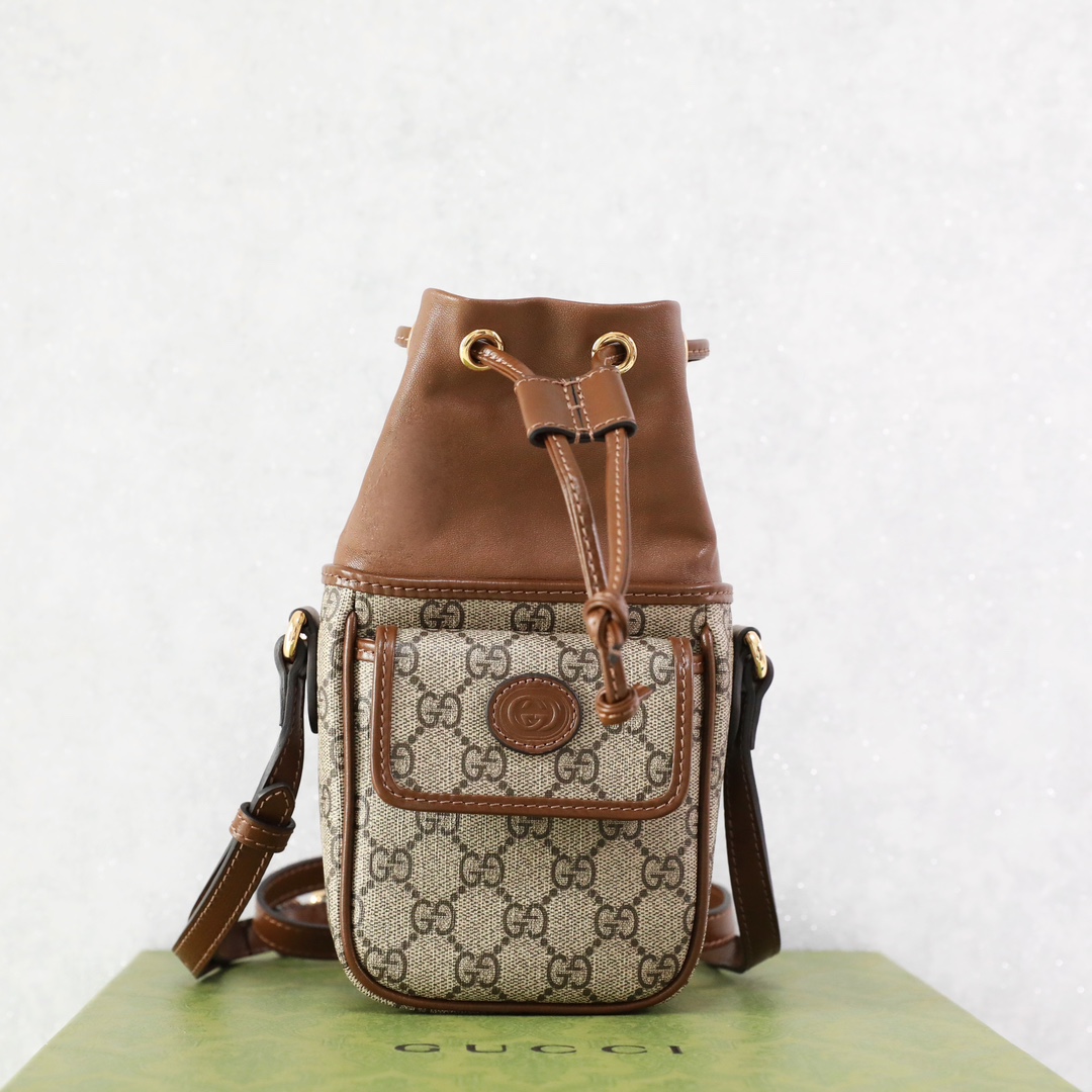 g*u*i retro gg S*p*e bucket-11.5*20 x*5.5cm