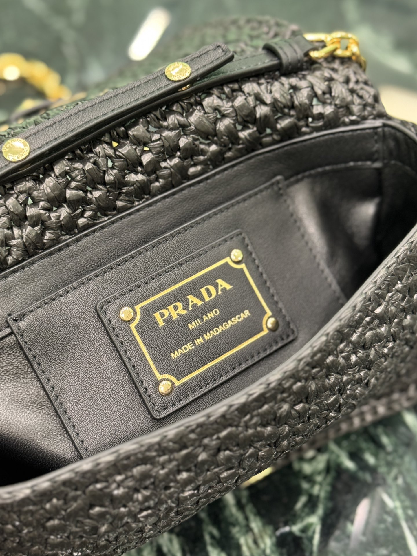 Pra*a woven bag-1bf135-20*13*7cm