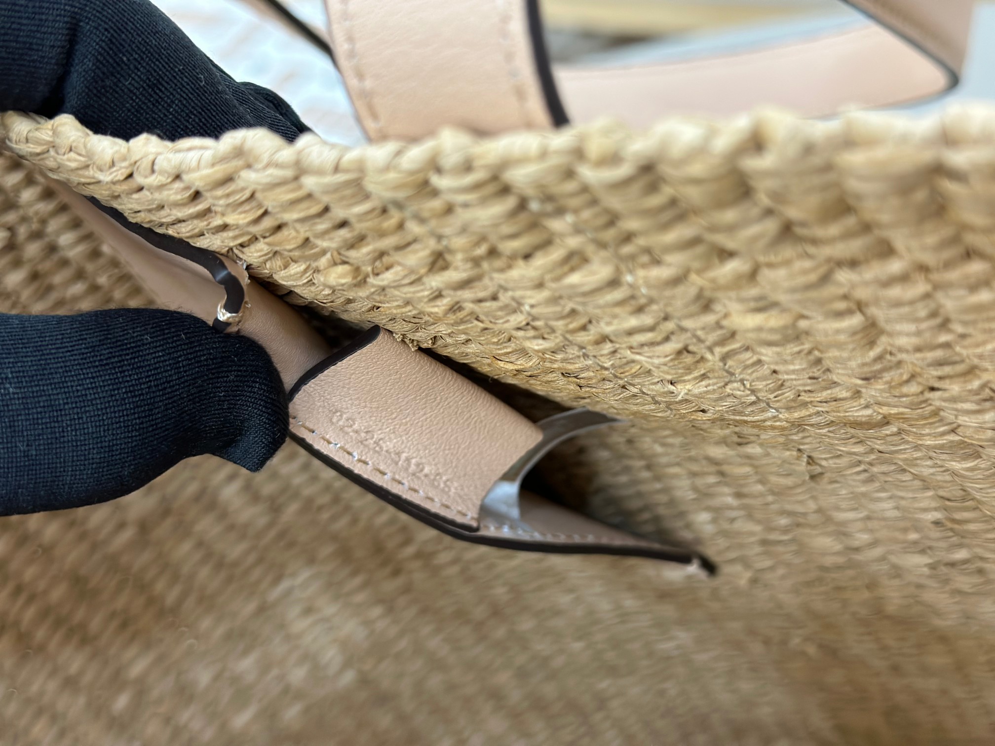 Ch10é horse medal basket in natural fibers-46*27*30cm