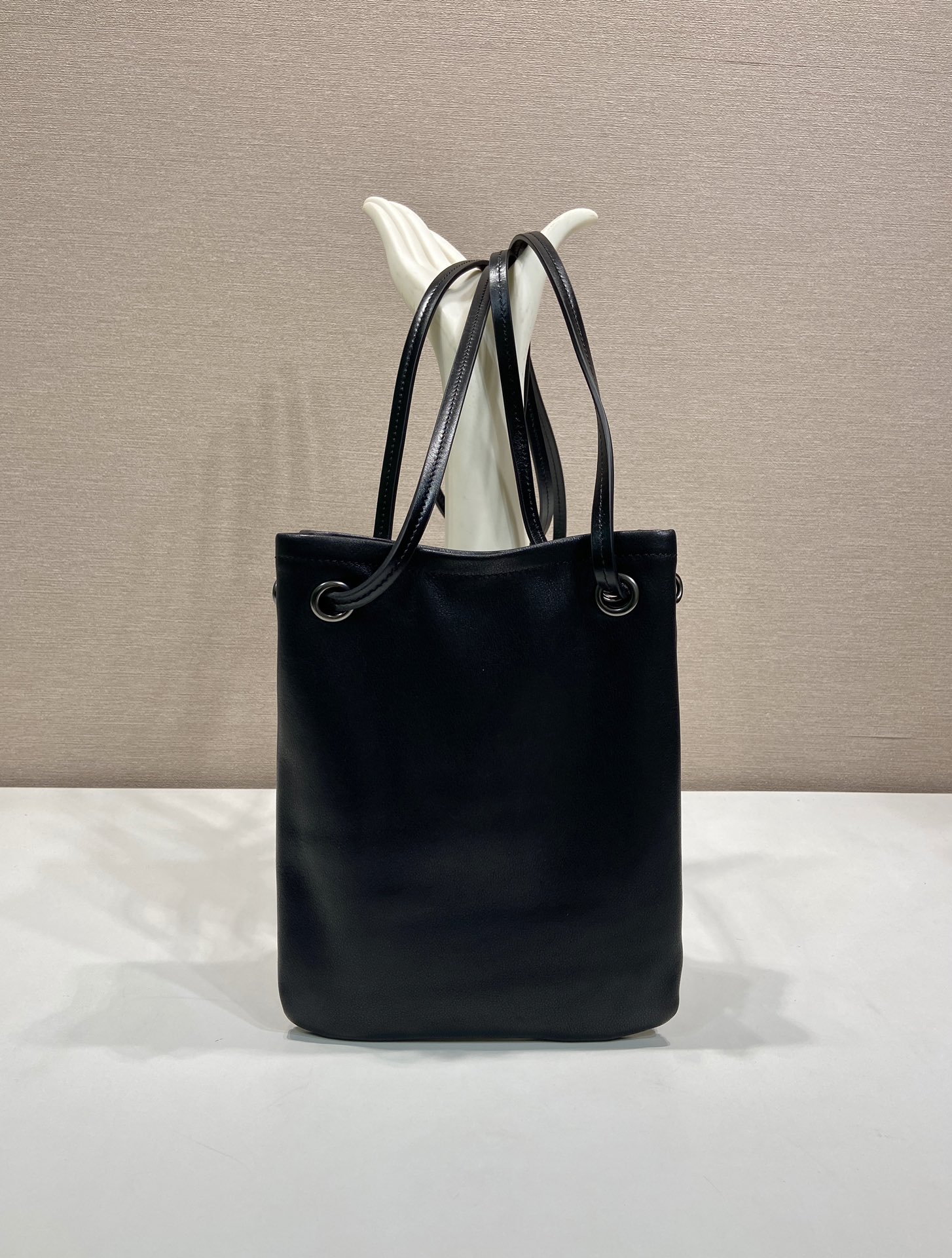 Pra*a Cocoa Brown Leather Shoulder Bag-1BC293-25*24CM