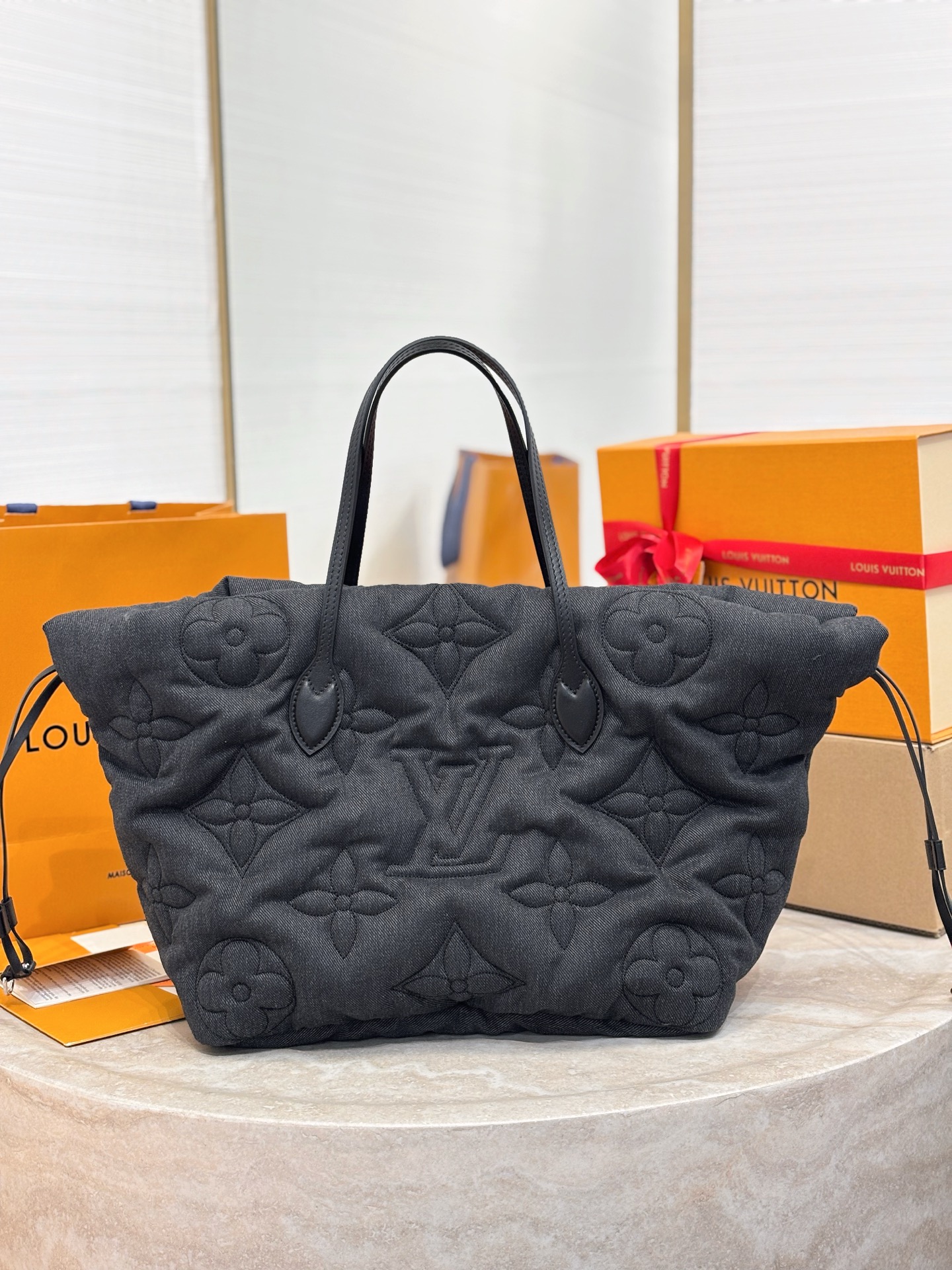 LV Neverfull Inside Out MM Other Monogram Canvas-56x32x18CM