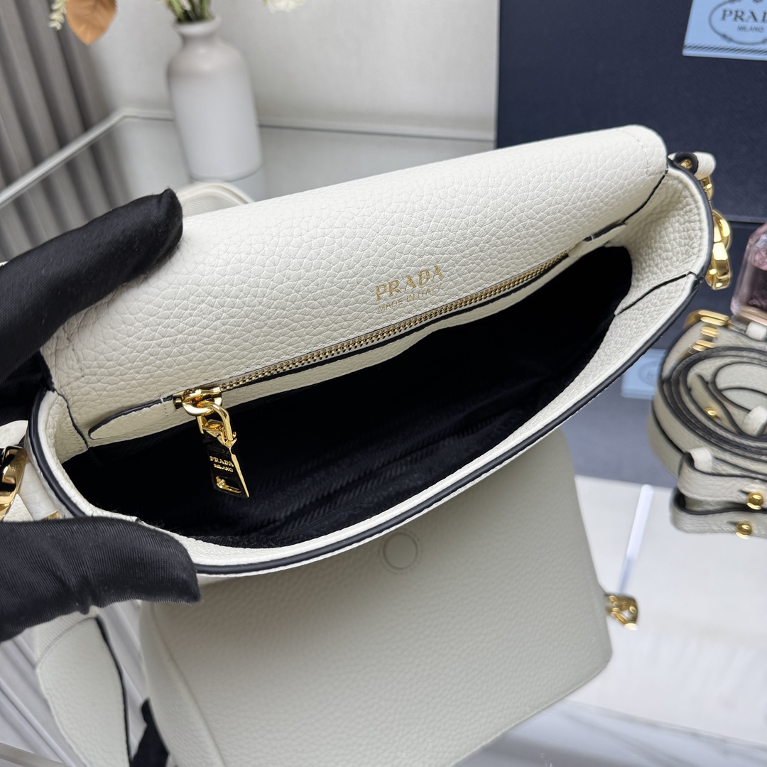Pra*a 1BD314 Leather Shoulder Bag-23*18*9CM