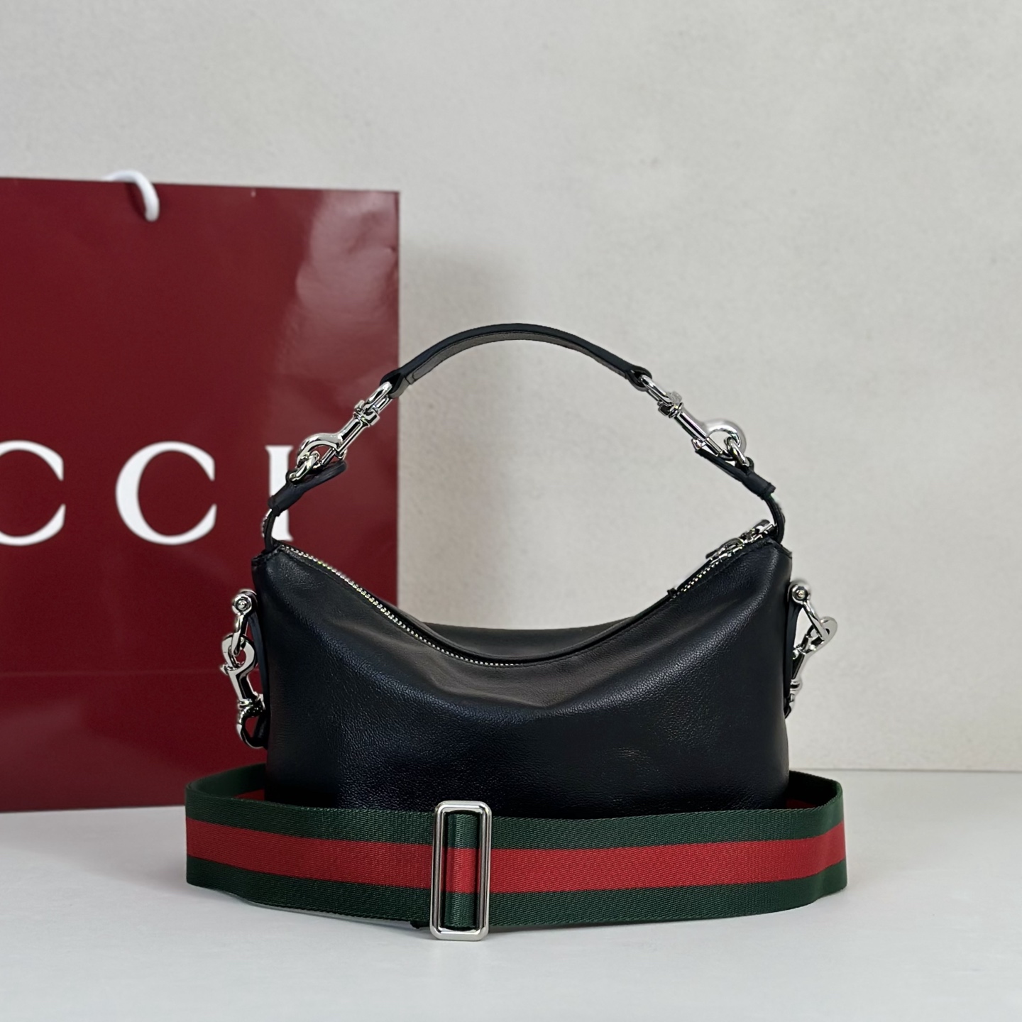 G*ucc* Brera Small Crossbody Bag In Leather-25.5*14*8CM