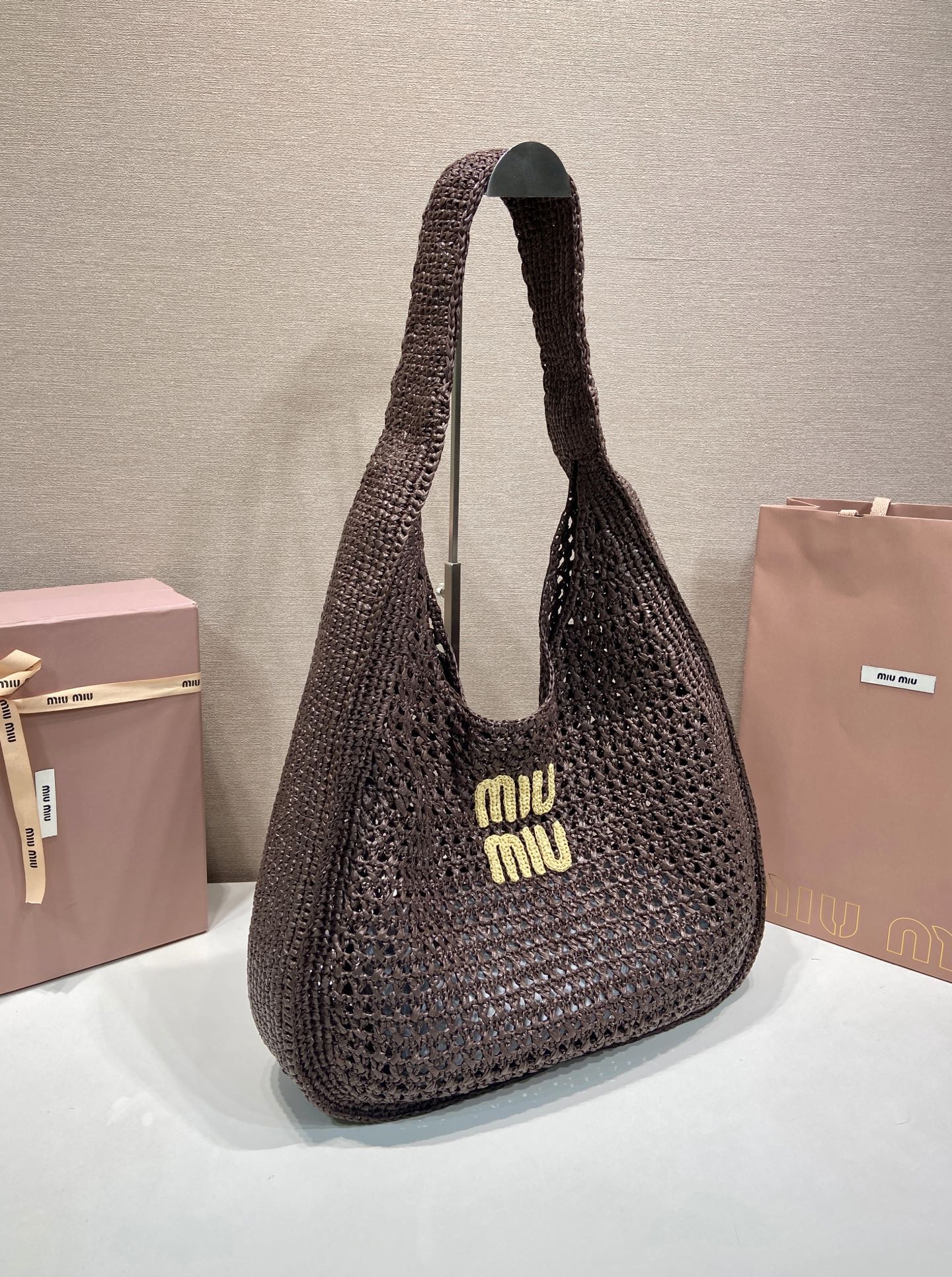 Miu Miu Crochet Hobo Bag-42.5*32*9CM
